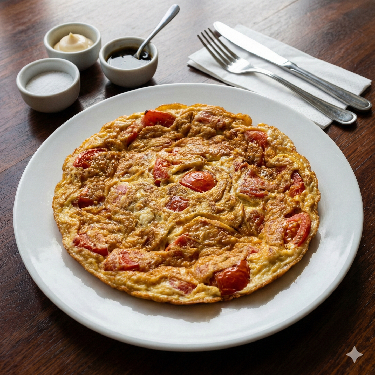 Omelette à la tomate