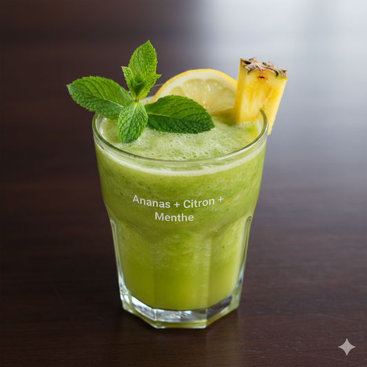 Smoothie Ananas + Citron + Menthe