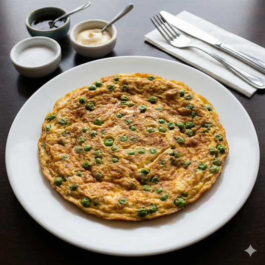 Omelette aux petits pois