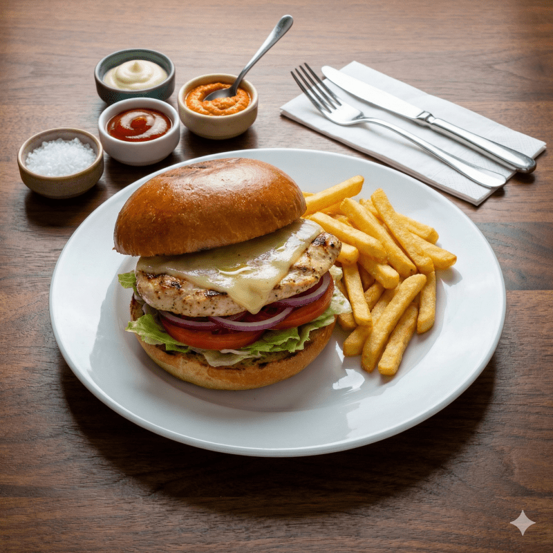 Cheese Burger Poulet - La Citronelle