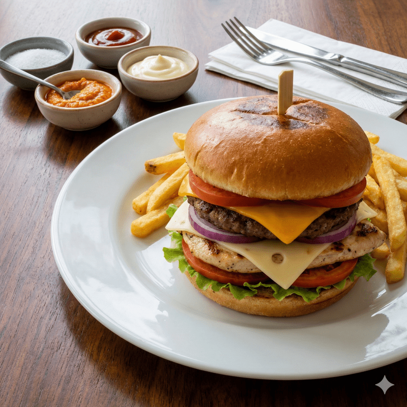 Double Cheese Burger Mixte - La Citronelle