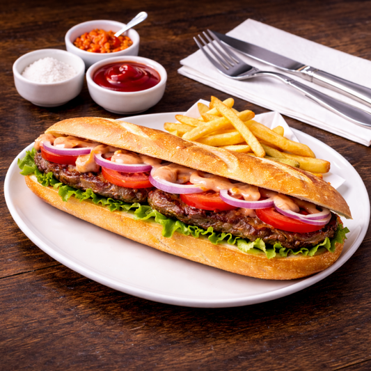 Sandwich Américain + Frites - La Citronelle