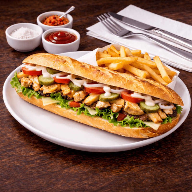 Sandwich au Pouleet + Fromage - La Citronelle