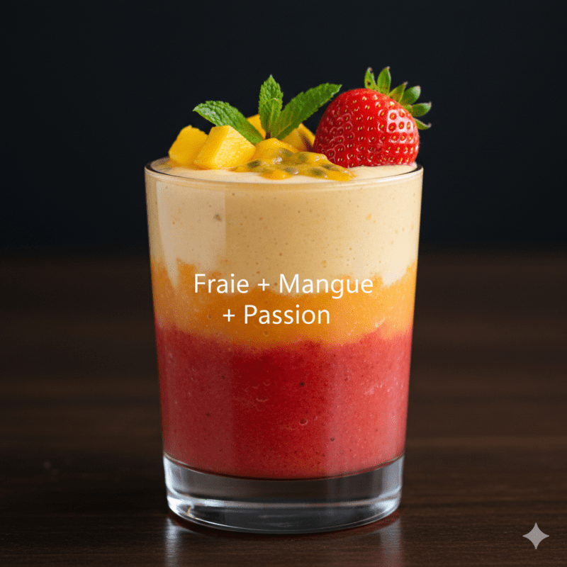 Smoothie Fraise + Mangue + Passion - La Citronelle
